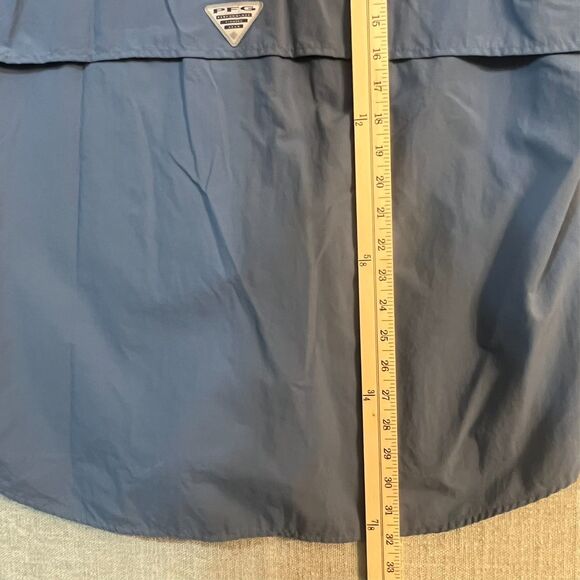 Columbia Bahama PFG Breathable Long Sleeve Button Down Shirt (Men's L) Pale Blue - Picture 7 of 10